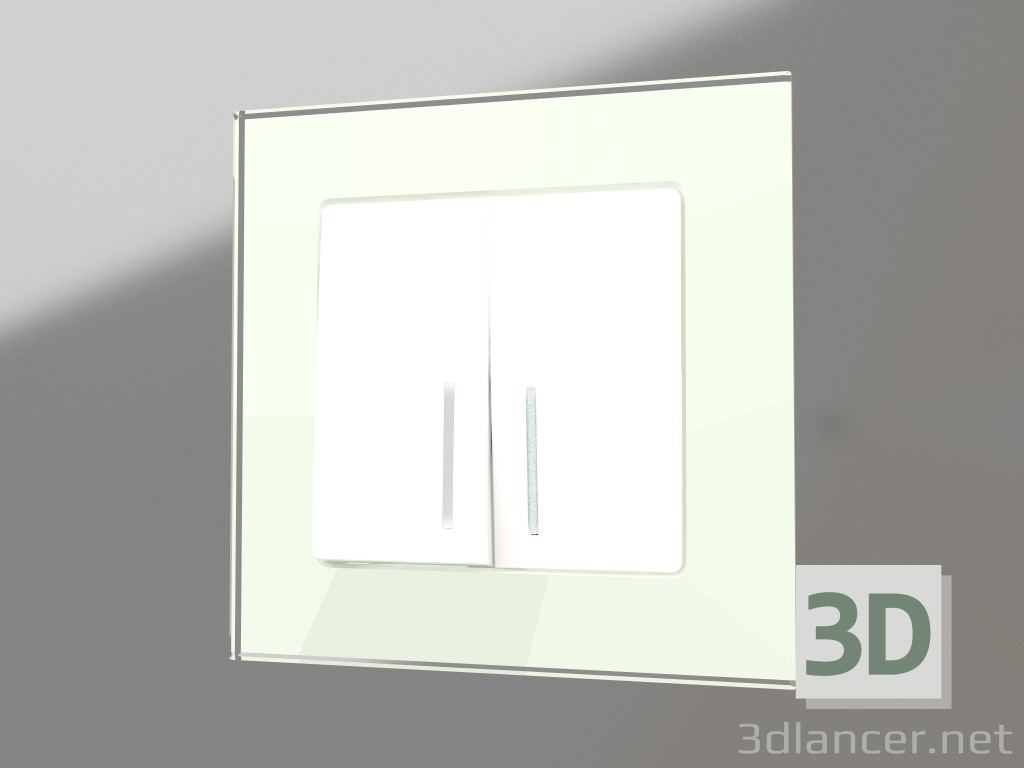 3d модель Рамка на 1 пост Favorit (натуральное стекло) – превью