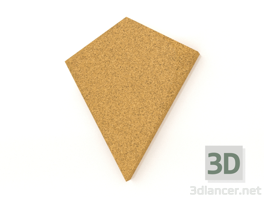 3d model 3D wall panel KITE (yellow) - preview