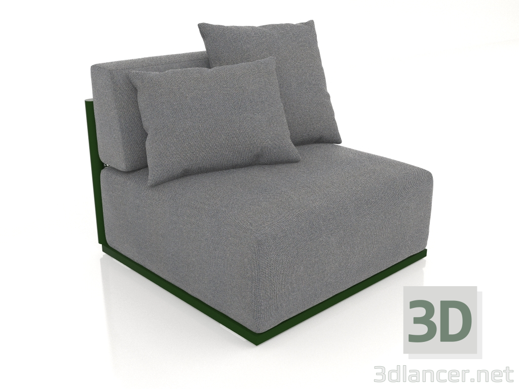 Modelo 3d Seção 3 do módulo do sofá (verde garrafa) - preview