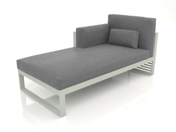 Modular sofa, section 2 left, high back (Cement gray)