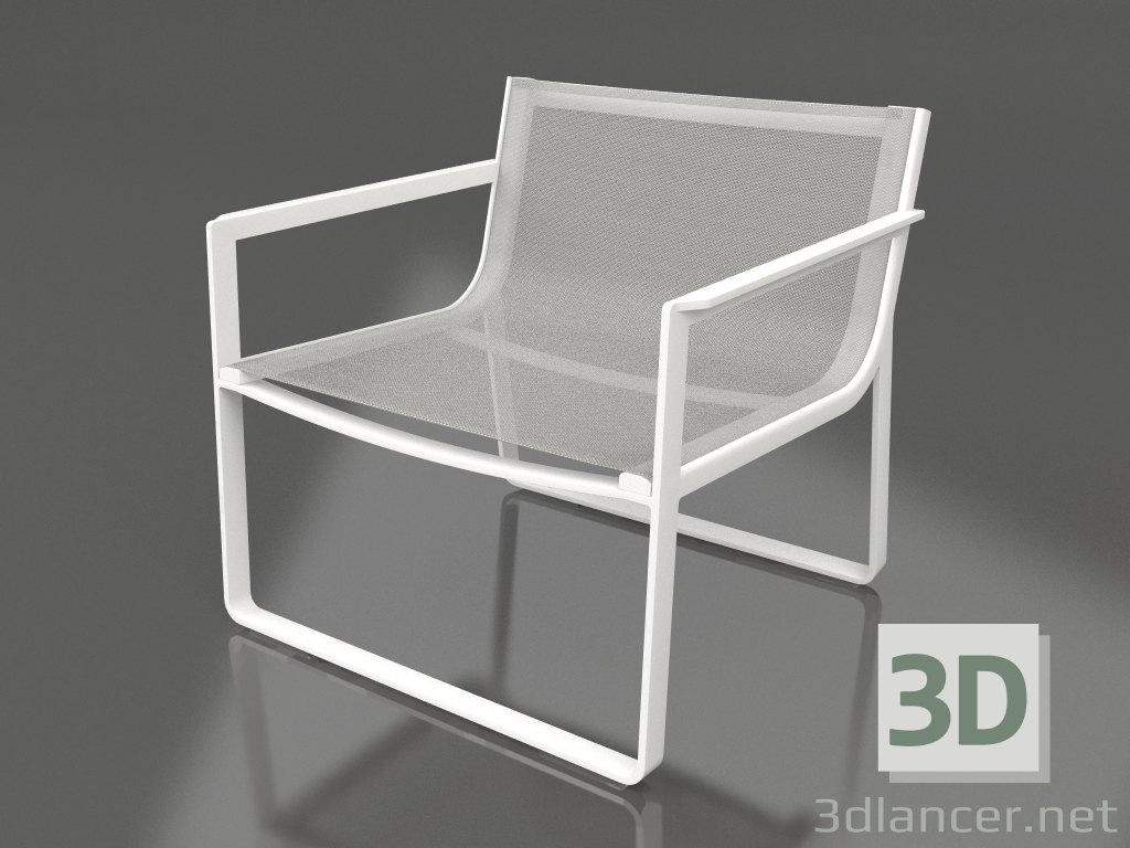 Modelo 3d Cadeira de clube (branca) - preview