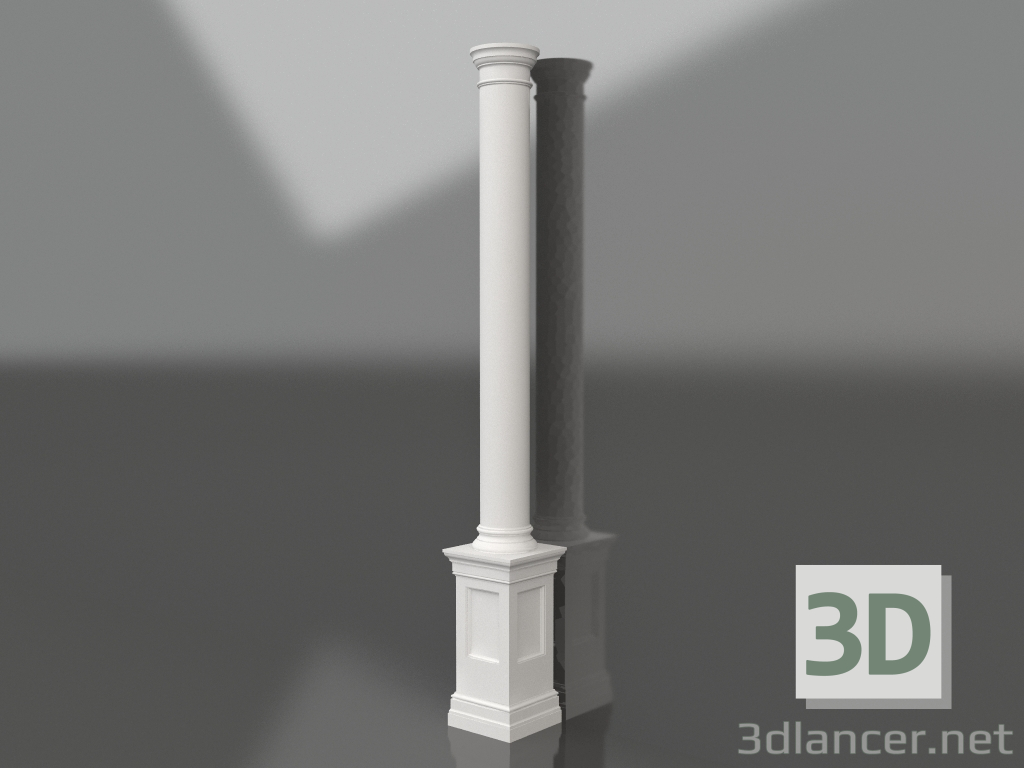 3D modeli Alçı kolonu KK 023 (D=200mm, H=3300mm) - önizleme