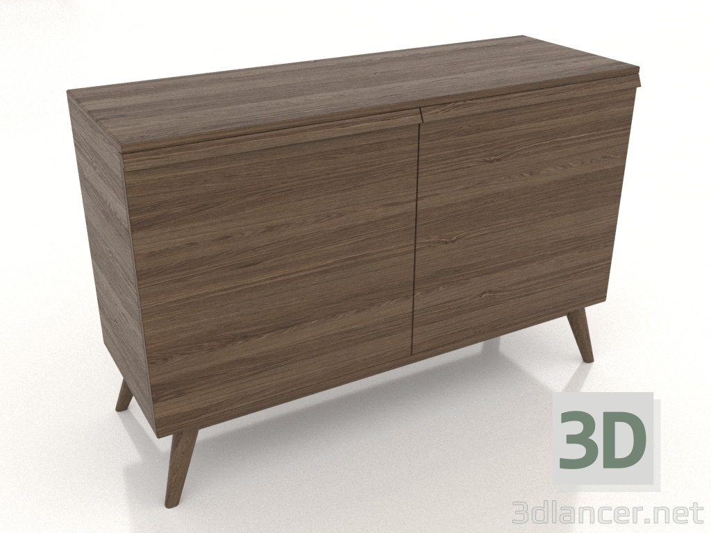 Modelo 3d Cômoda 5 1200x400x800 (nogueira freixo aclarada) - preview