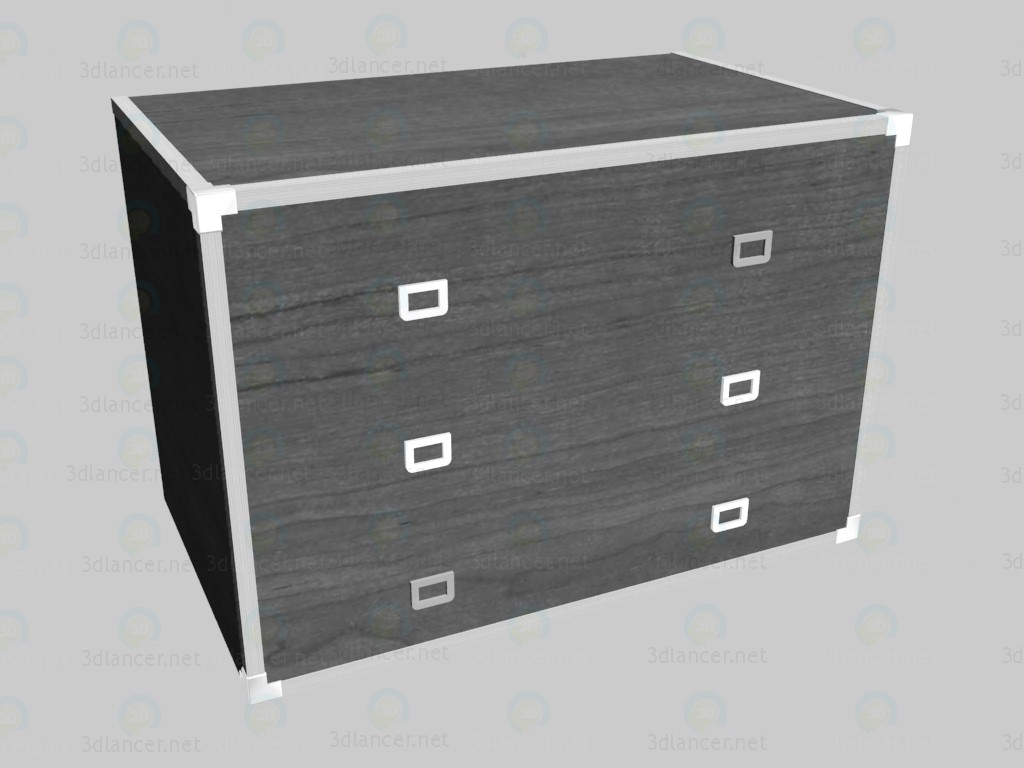 3d model Low chest of drawers - preview