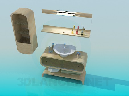 modelo 3D Muebles para el lavabo - escuchar modelo 3D Muebles para el lavabo - escuchar
