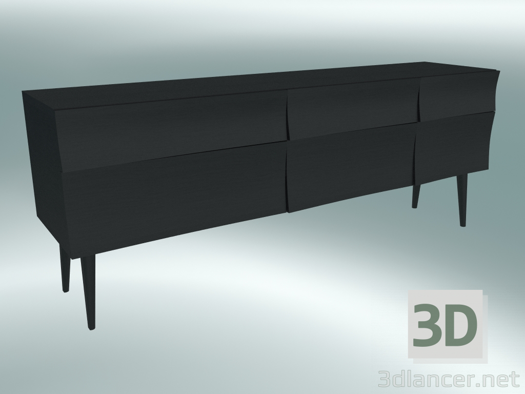 3d model Sideboard Large Reflect (Black) - preview