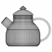3d Стеклянный чайник с крышкой модель купить - ракурс