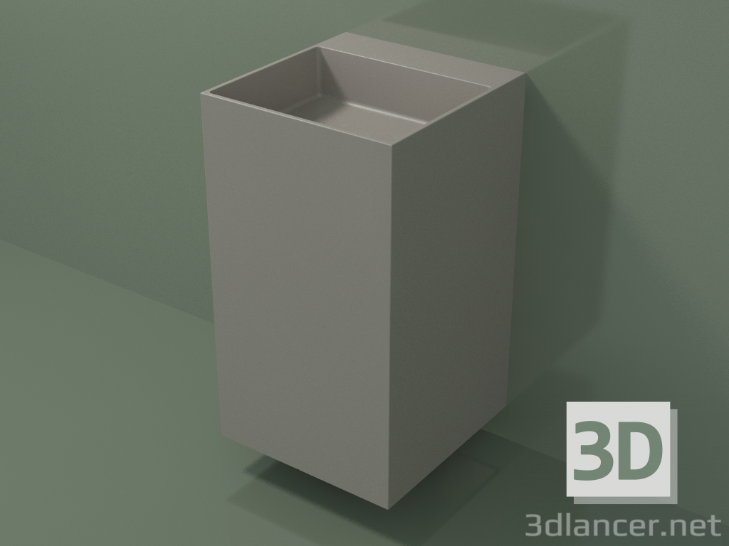 modèle 3D Lavabo suspendu (03UN26303, Argile C37, L 48, P 50, H 85 cm) - preview