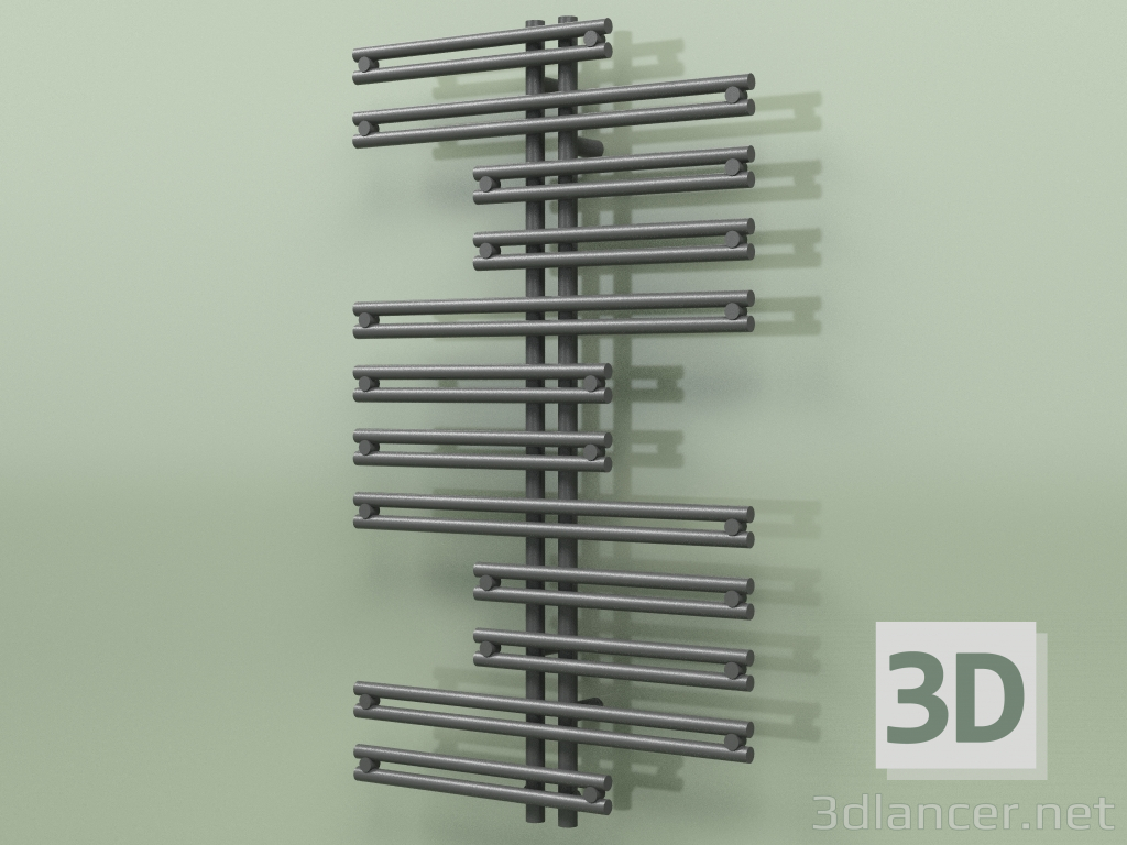 3D modeli Isıtmalı havlu askısı - Kea (1000 x 600, RAL - 9005) - önizleme