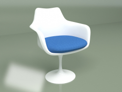 Kolçaklı ve yumuşak minderli Sandalye Lale (mavi)