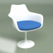 3d model Chair Tulip with armrests and soft cushion (blue) - preview