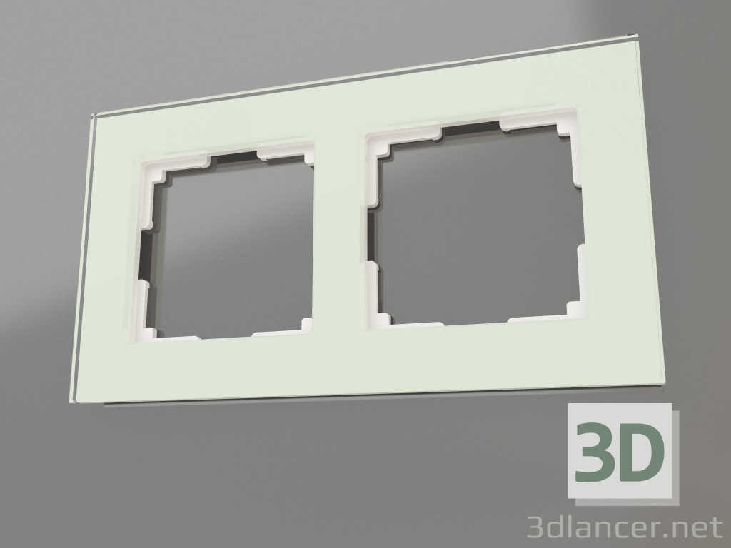 modèle 3D Cadre pour 2 poteaux Favorit (verre naturel) - preview