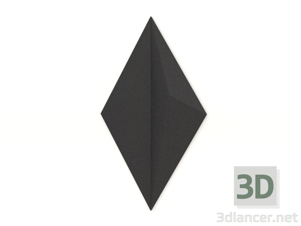 3D modeli 3D duvar paneli LINE (siyah) - önizleme