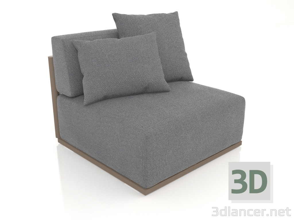 Modelo 3d Seção 3 do módulo do sofá (Bronze) - preview