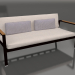 3d model 2-seater sofa (Black) - preview