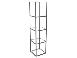 Large square rack (GLASS, 40x40x170, 5 shelves)