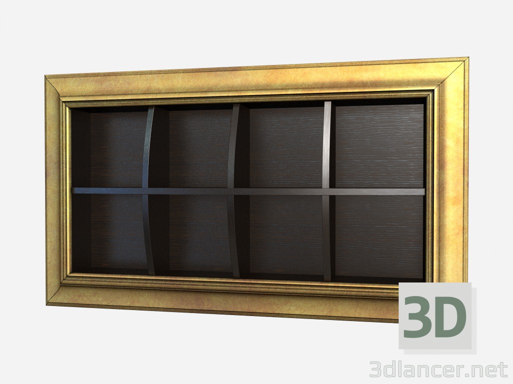 3d model Horizontal bookcase Art Deco Boheme Z02 - preview