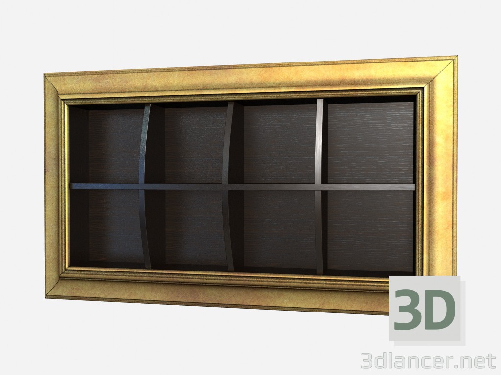 3d model Horizontal librería Art Deco Boheme Z02 - vista previa