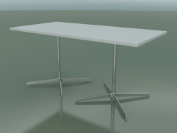 Rectangular table with a double base 5526, 5506 (H 74 - 79x159 cm, White, LU1)