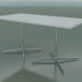 3d model Rectangular table with a double base 5526, 5506 (H 74 - 79x159 cm, White, LU1) - preview