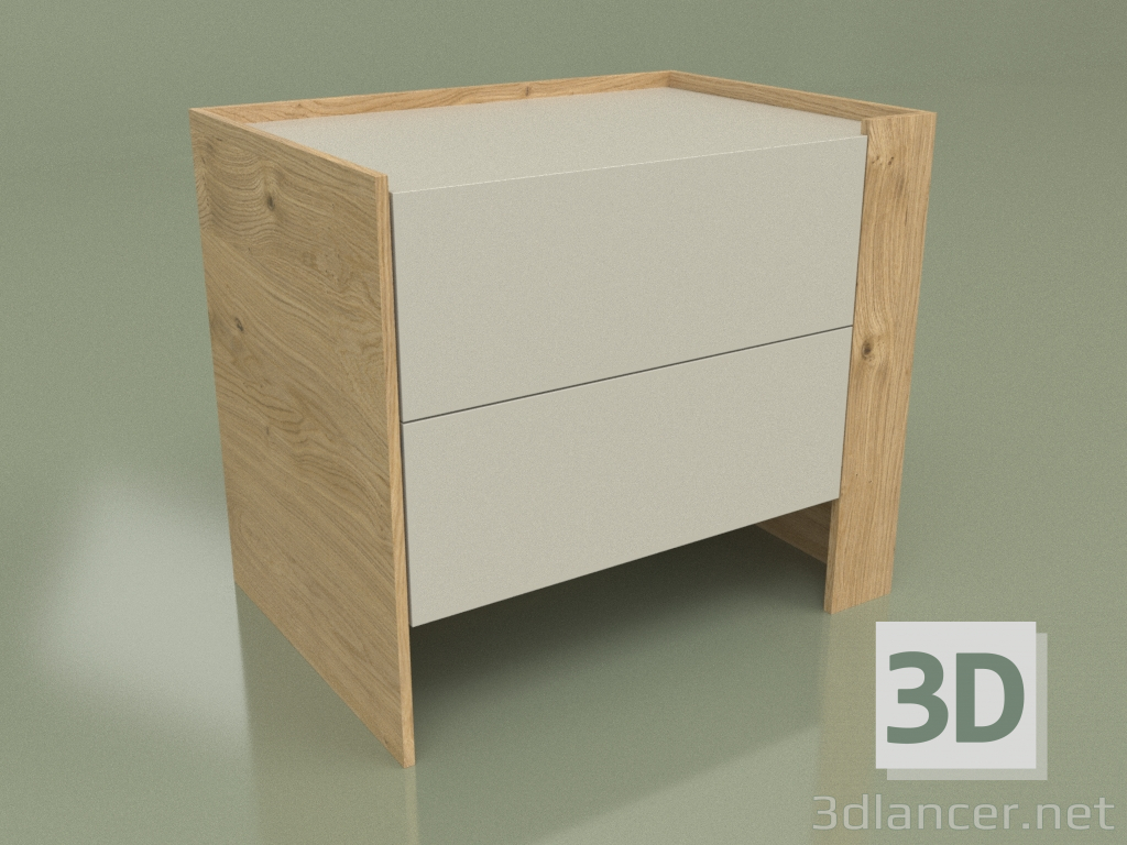 modèle 3D Table de chevet CN 200 (Loft, Frêne) - preview