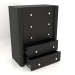 3d model Chest of drawers TM 022 (open) (910x480x1140, wood black) - preview