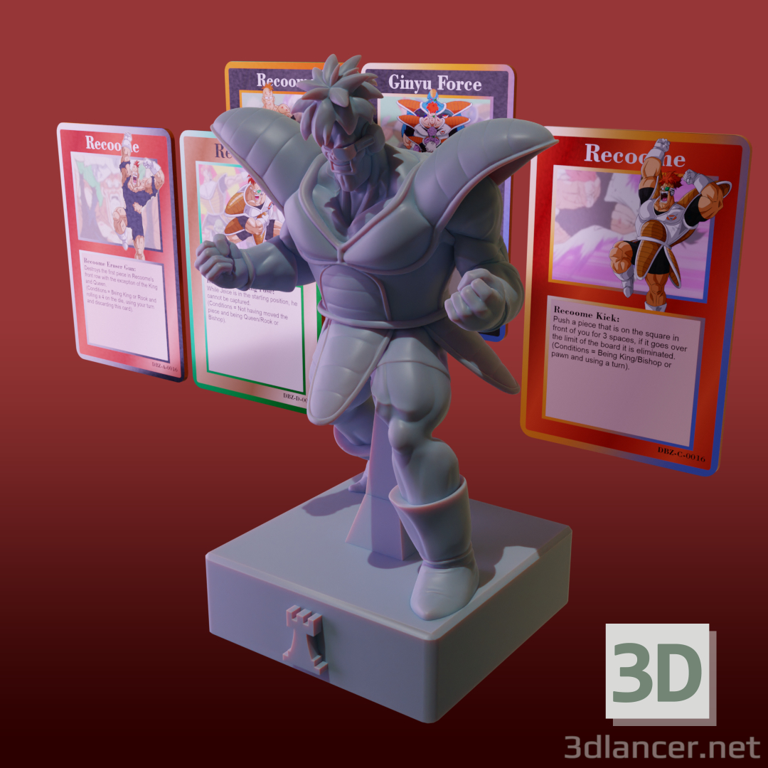 3D Satranç Paketi Dragon Ball serisinden Recoome Ginyu Force modeli satın - render