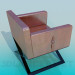 3D modeli Parlak kapak sandalyeyle - önizleme