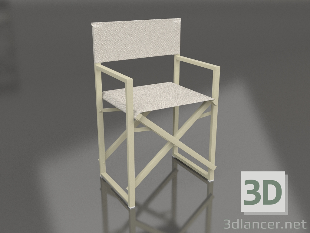 3 डी मॉडल तह कुर्सी (सोना) - पूर्वावलोकन