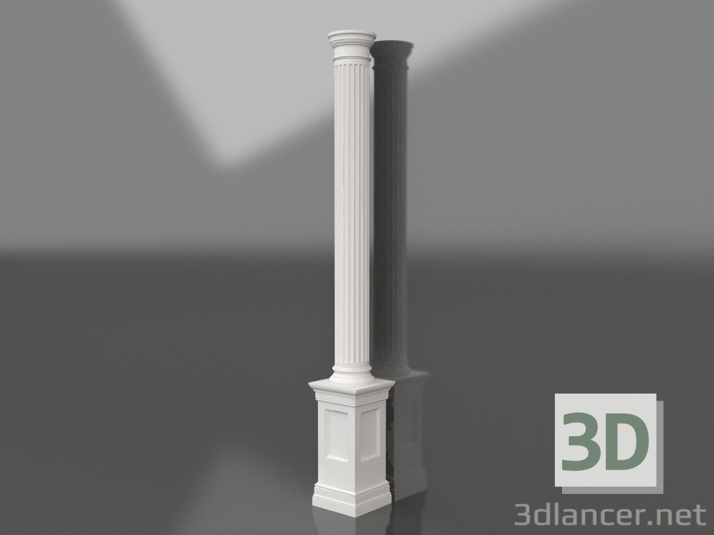 Modelo 3d Coluna de gesso KK 024 (D=200mm, H=3300mm) - preview