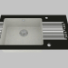 3D modeli Cam granit lavabo, kurutma için kanatlı 1 oda - Edge Diamond Capella (ZSC SD2C) - önizleme