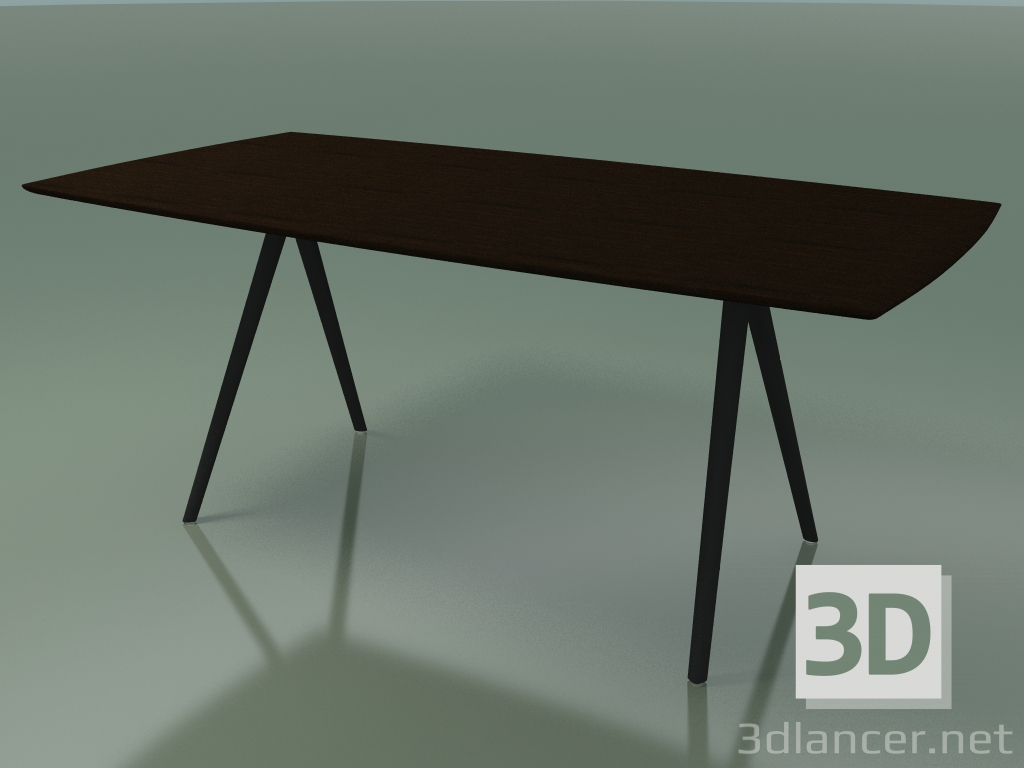 modello 3D Tavolo a forma di sapone 5419 (H 74 - 90x180 cm, gambe 150 °, impiallacciato L21 wengè, V44) - anteprima