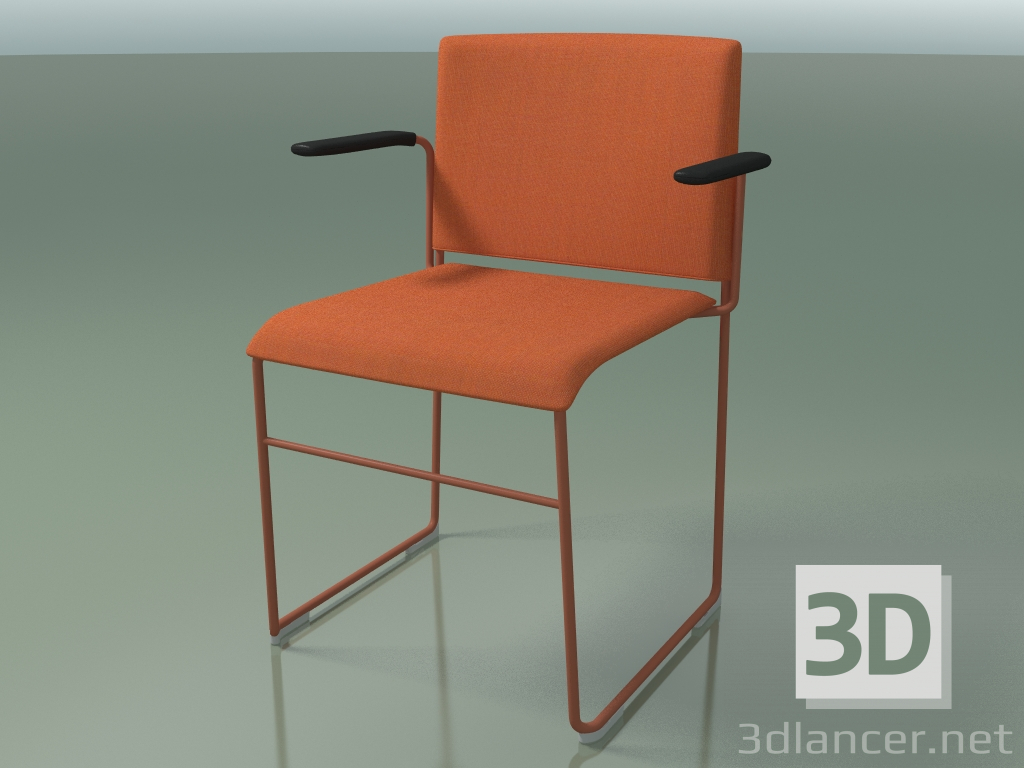 3D Modell Stapelbarer Stuhl mit Armlehnen 6605 (abnehmbare Polsterung, V63) - Vorschau