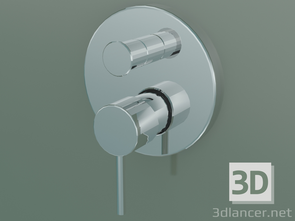 3D modeli Ankastre montaj için tek kollu banyo bataryası (10416000) - önizleme