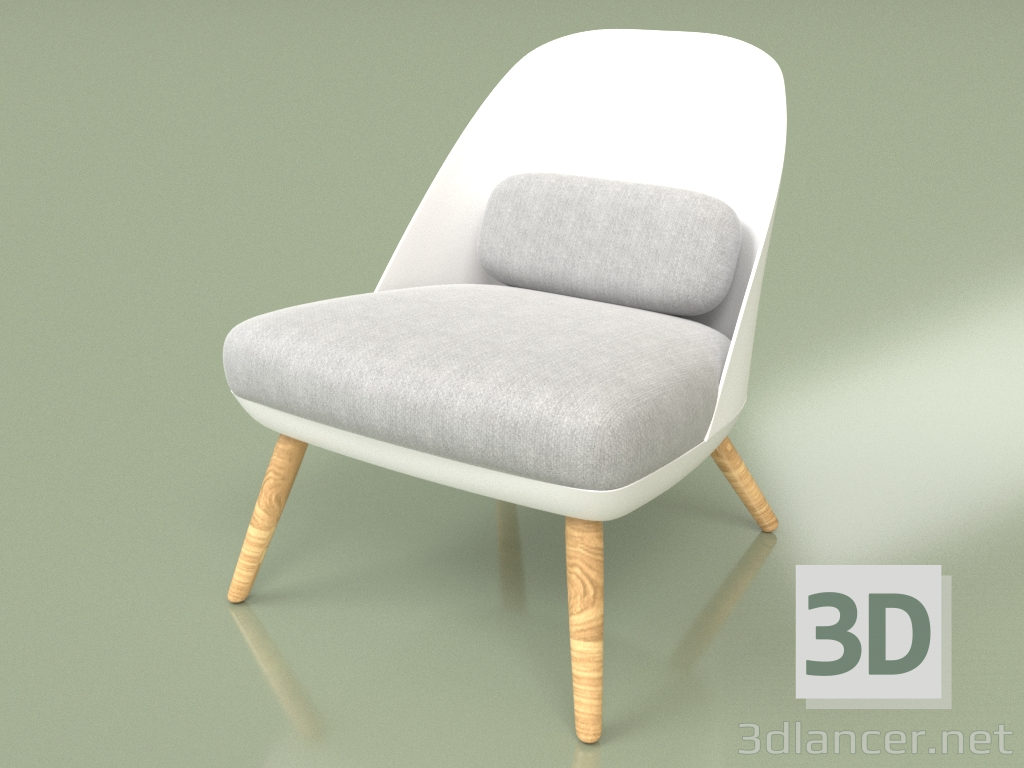 3D Modell Sessel Colmar (weiß) - Vorschau