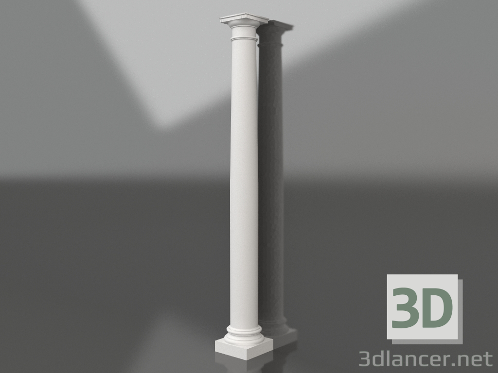 3d model Gypsum column KK 025 (D=230-276mm, H=3310mm) - preview