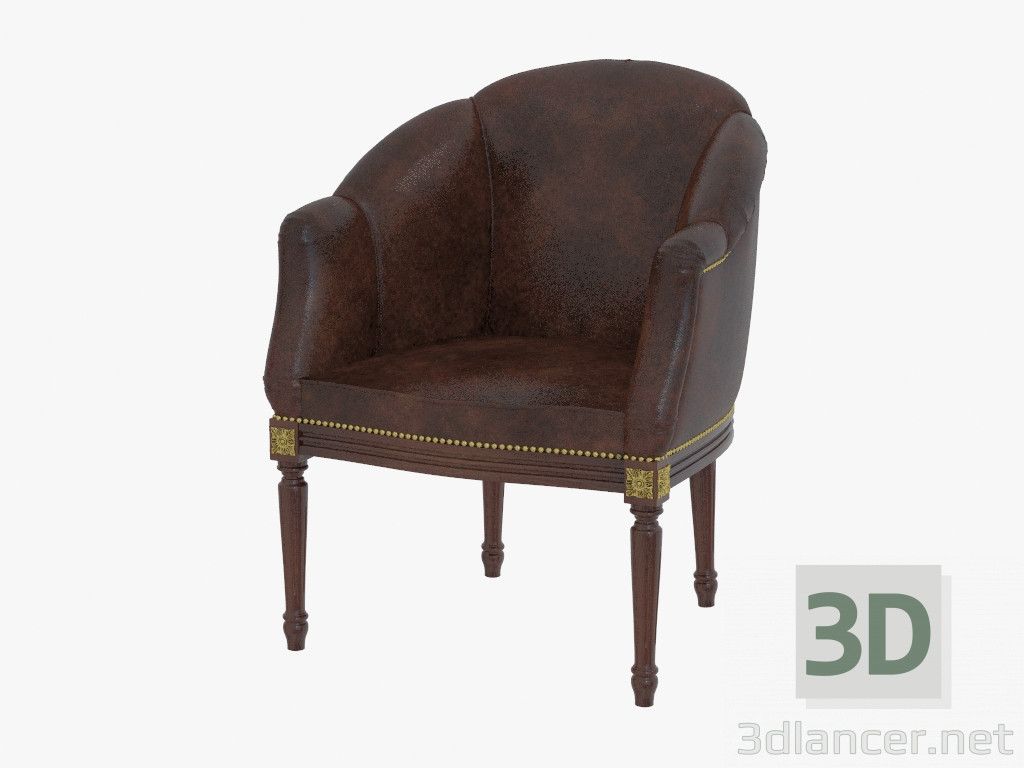 3d модель Кресло гостинное кожаное 1617 – превью