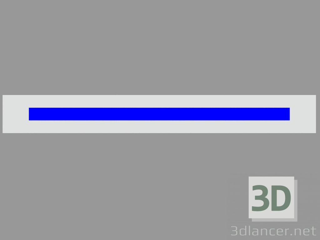 3d model Luz empotrada en la pared RIGHELLO LONG FLAT DIFFUSER (S4518) - vista previa