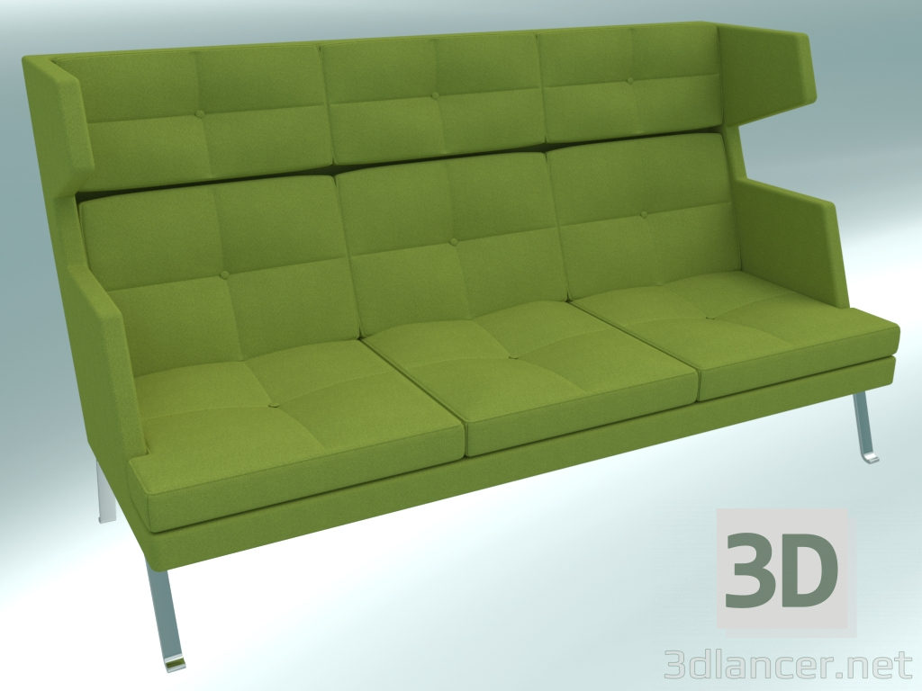 modèle 3D Canapé triple (32) - preview