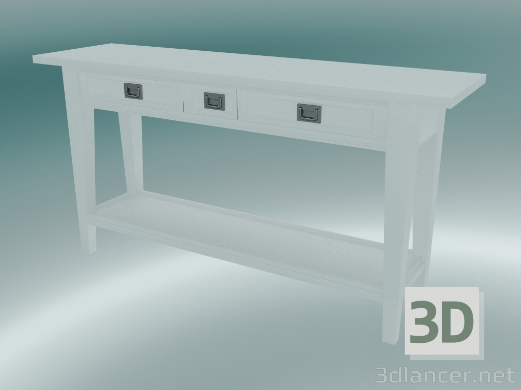 modèle 3D Console Oxford (Blanc) - preview