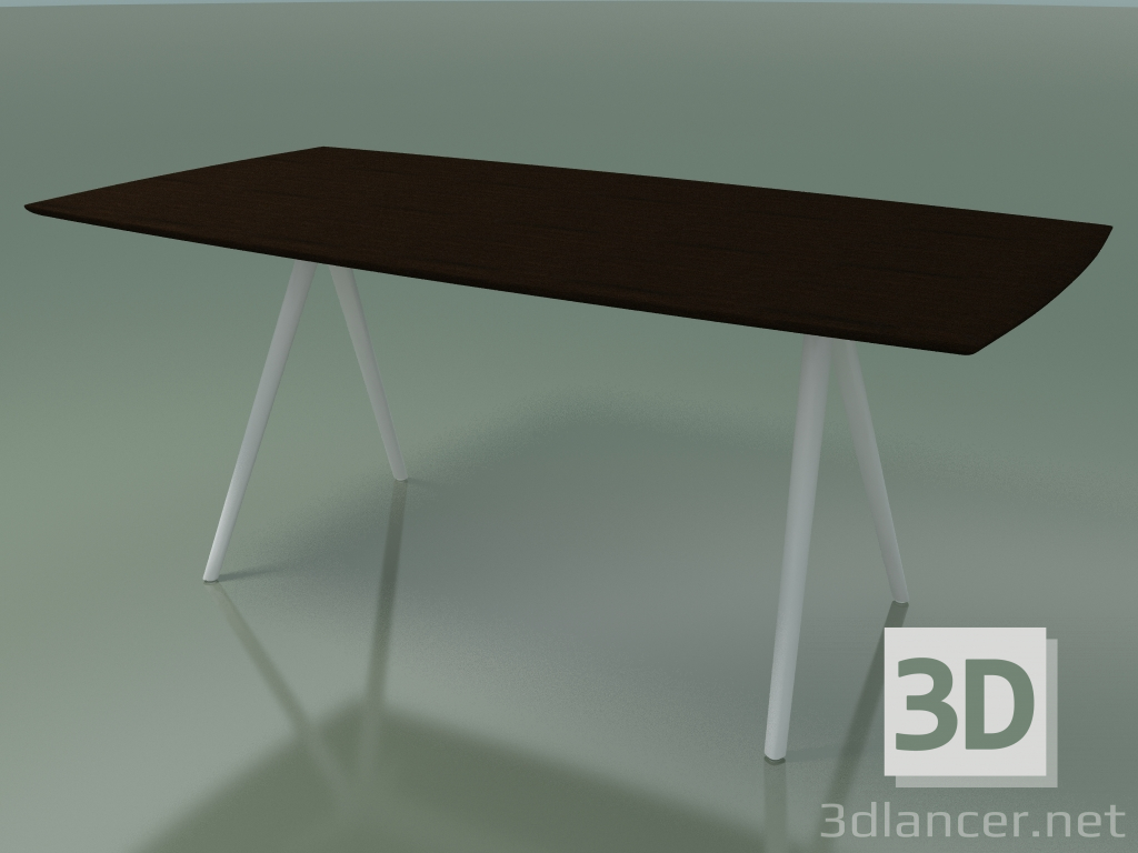 modèle 3D Table en forme de savon 5419 (H 74 - 90x180 cm, pieds 150 °, plaqué wengé L21, V12) - preview