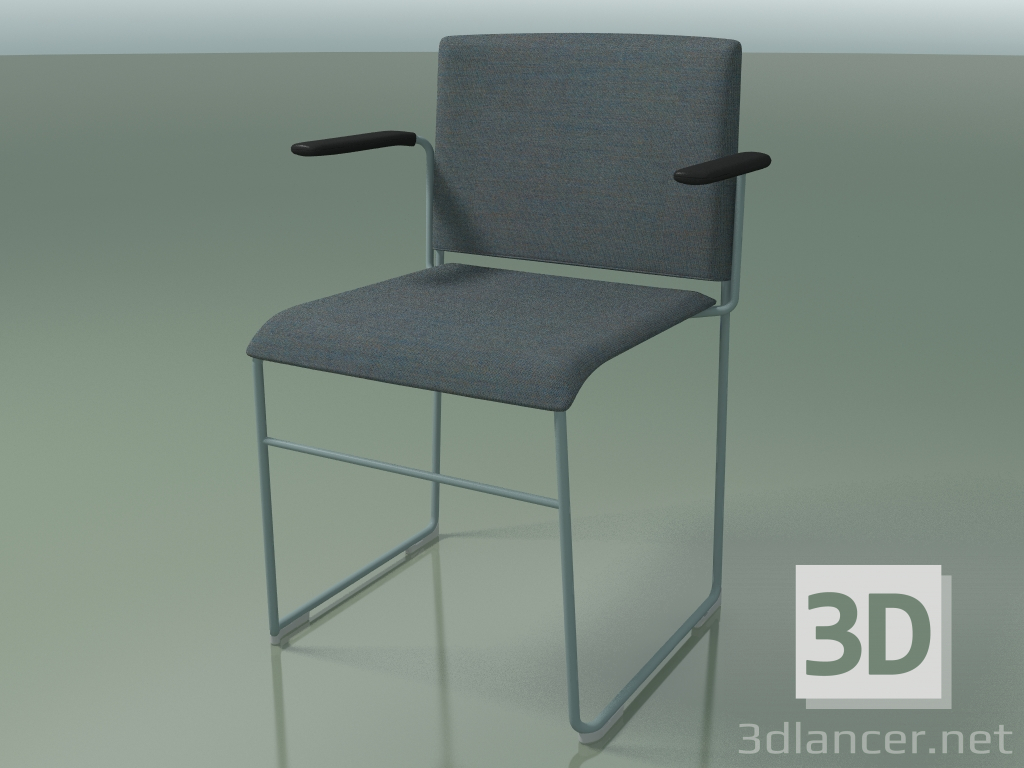 3d model Stackable chair with armrests 6605 (removable padding, V57) - preview