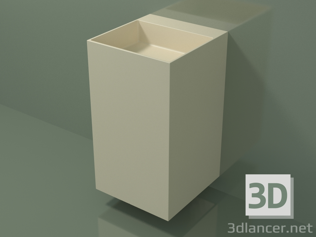 3D Modell Wandwaschbecken (03UN26303, Knochen C39, L 48, P 50, H 85 cm) - Vorschau