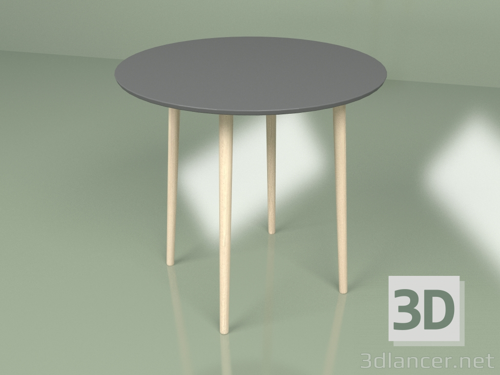3d model Medium table Sputnik 80 cm (dark gray) - preview