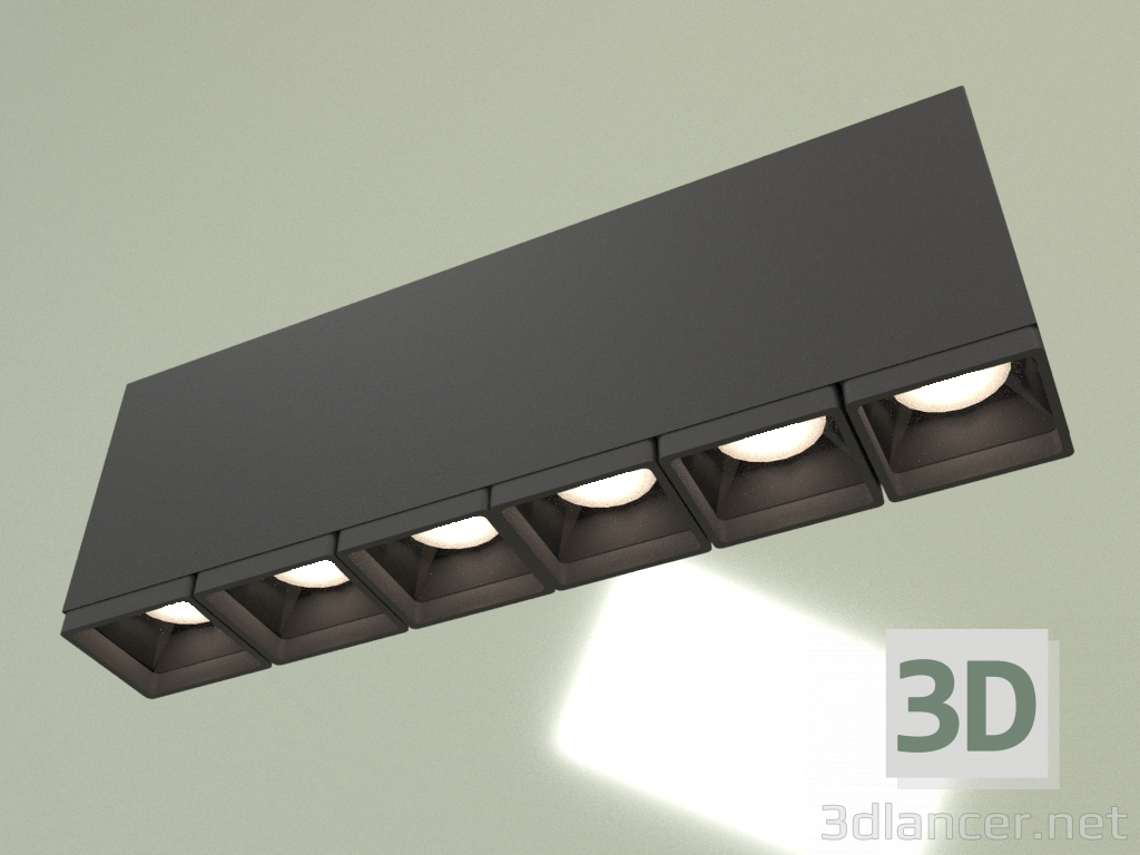 modello 3D Lampada da binario Magnet TS-SLC78043 6X2W NW 4000K - anteprima