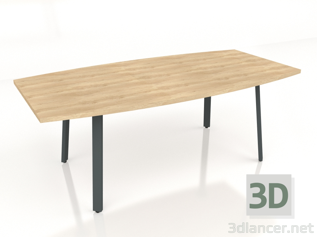 modello 3D Tavolo conferenza Ogi A PLF12P (2000x1000) - anteprima