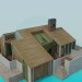 3D modeli Kır evi - önizleme