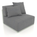 Modelo 3d Módulo de sofá seção 3 (cinza cimento) - preview