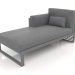 3d model Modular sofa, section 2 left, high back (Anthracite) - preview