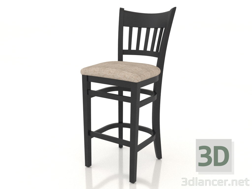 modello 3D Sgabello da bar Liverpool (wenge scuro) - anteprima